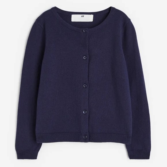 H&M Other - H&M Navy Fine-knit Cotton Cardigan/ NWT/4T